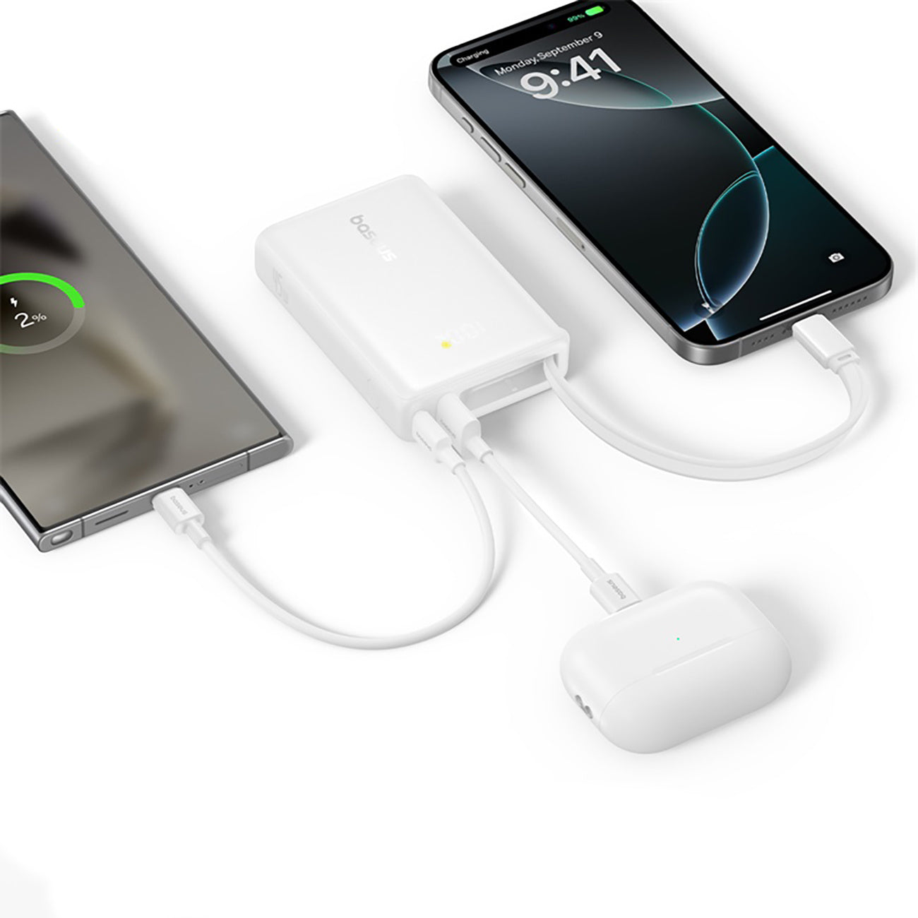 Baseus PicoGo Powerbank 10000mAh 45W z wbudowanym kablem i wyświetlaczem