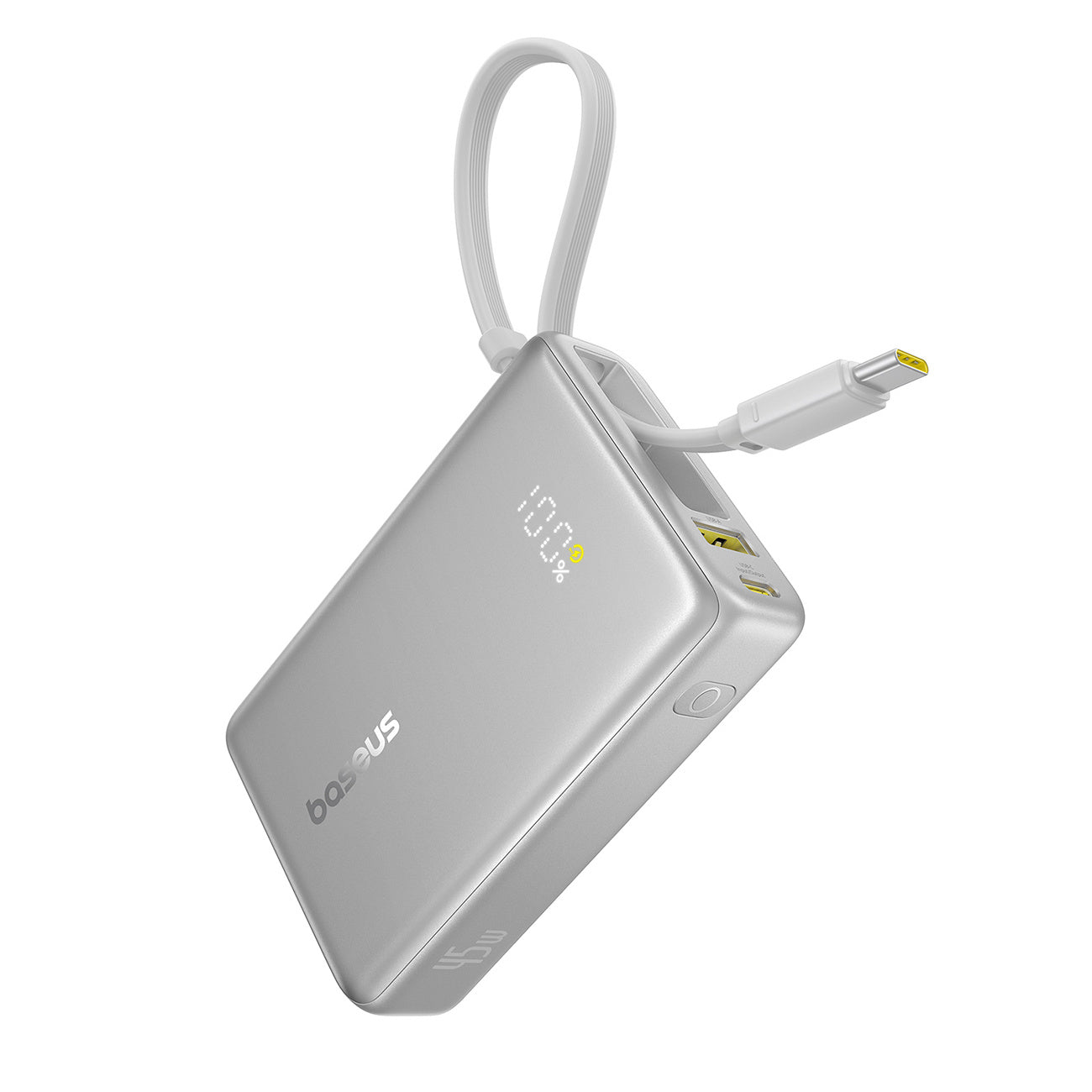 Baseus PicoGo Powerbank 10000mAh 45W z wyświetlaczem cyfrowym i wbudowanym kablem USB-C