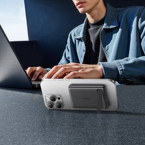 Powerbank Baseus PicoGo AM31 Qi2 5000mAh 20W kompatybilny z MagSafe z podstawką (z kablem Simple Braided USB-C - USB-C 30cm)