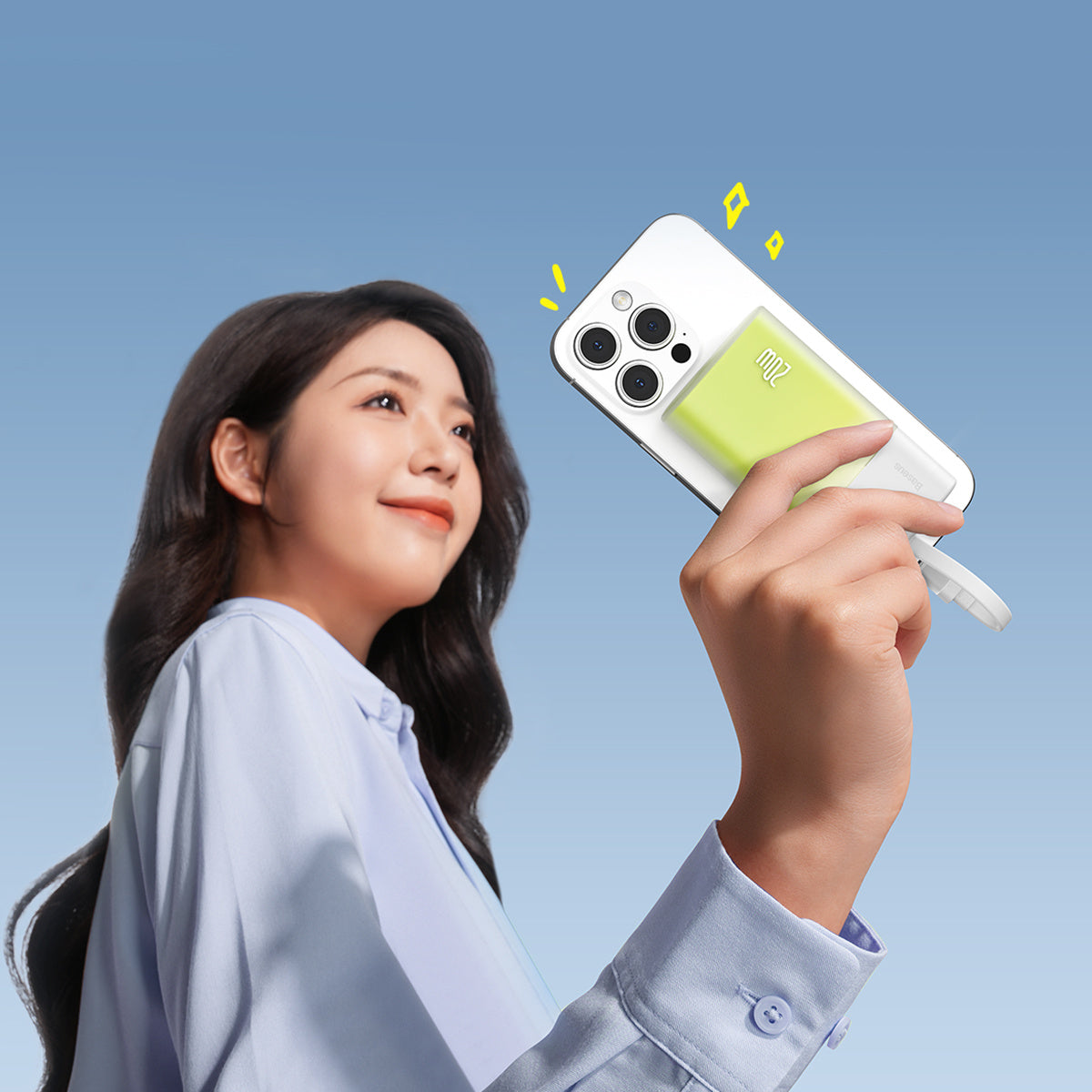 Baseus Popsicle Powerbank 5200mAh 20W z wbudowanym kablem Lightning (+ kabel Baseus Simple USB-C – USB-C 60W/30cm)