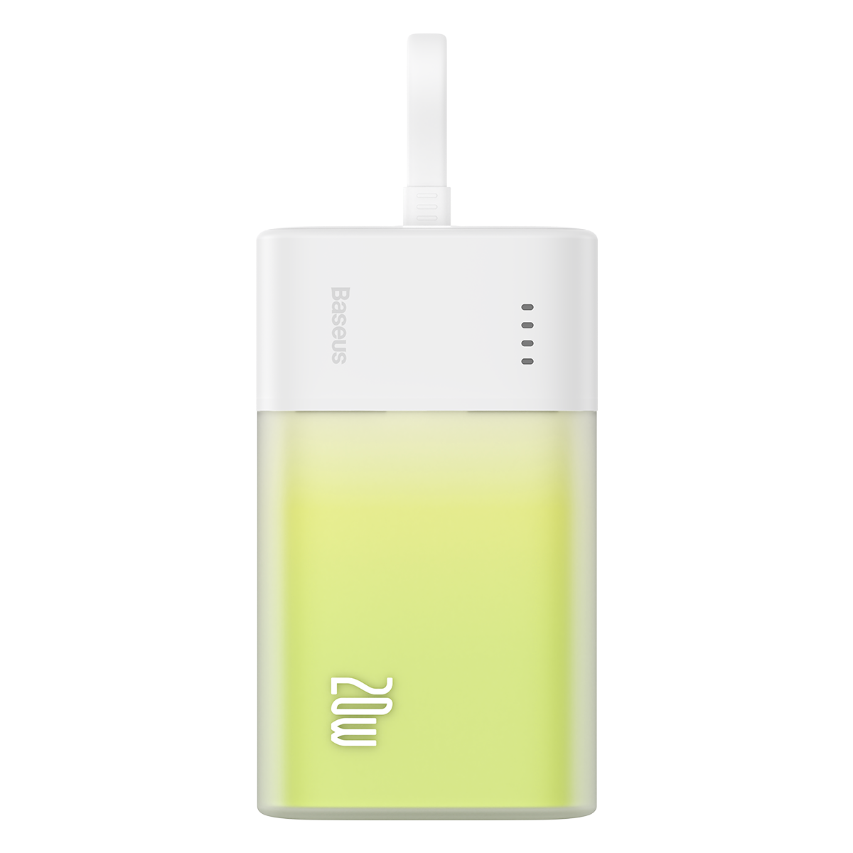 Baseus Popsicle Powerbank 5200mAh 20W z wbudowanym kablem Lightning (+ kabel Baseus Simple USB-C – USB-C 60W/30cm)