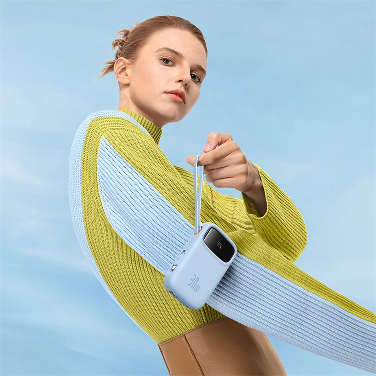 Powerbank Baseus QPow 2 30W 10000mAh z wbudowanymi kablami USB-C