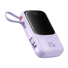Baseus Qpow Pro+ Powerbank 10000mAh 22.5W z wbudowanym kablem USB-C i wyświetlaczem