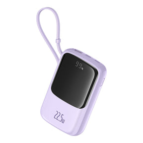 Baseus Qpow Pro+ Powerbank 10000mAh 22.5W z wbudowanym kablem USB-C i wyświetlaczem