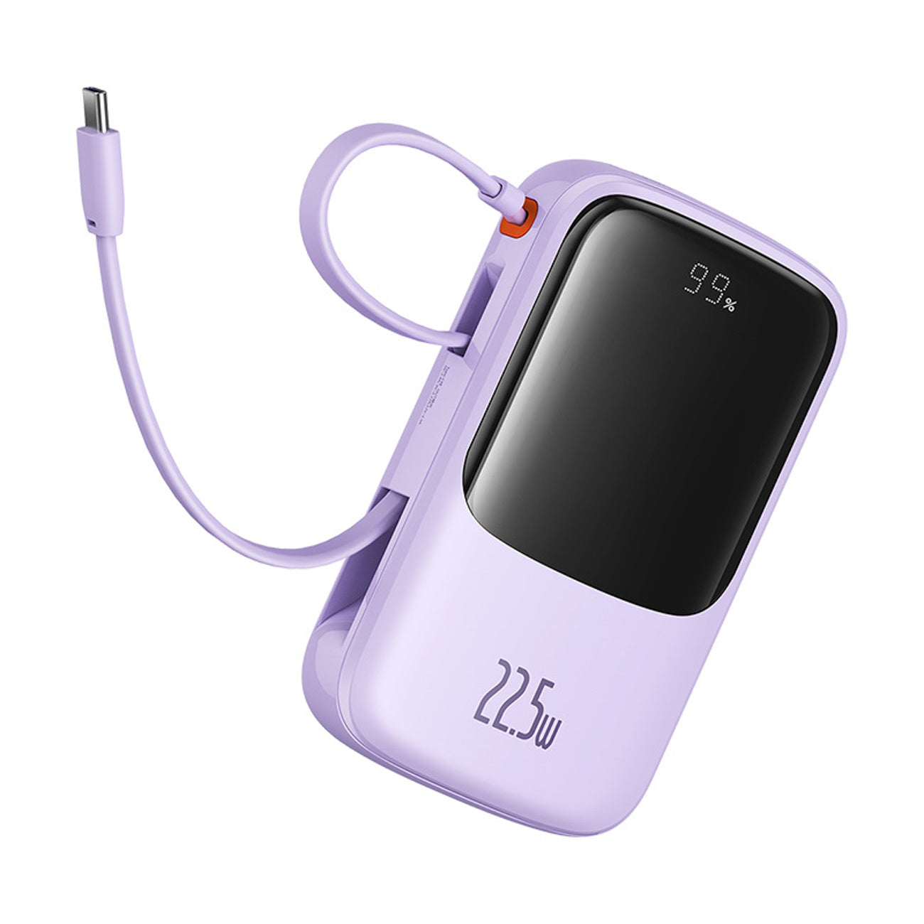 Baseus Qpow Pro+ Powerbank 10000mAh 22.5W z wbudowanym kablem USB-C i wyświetlaczem