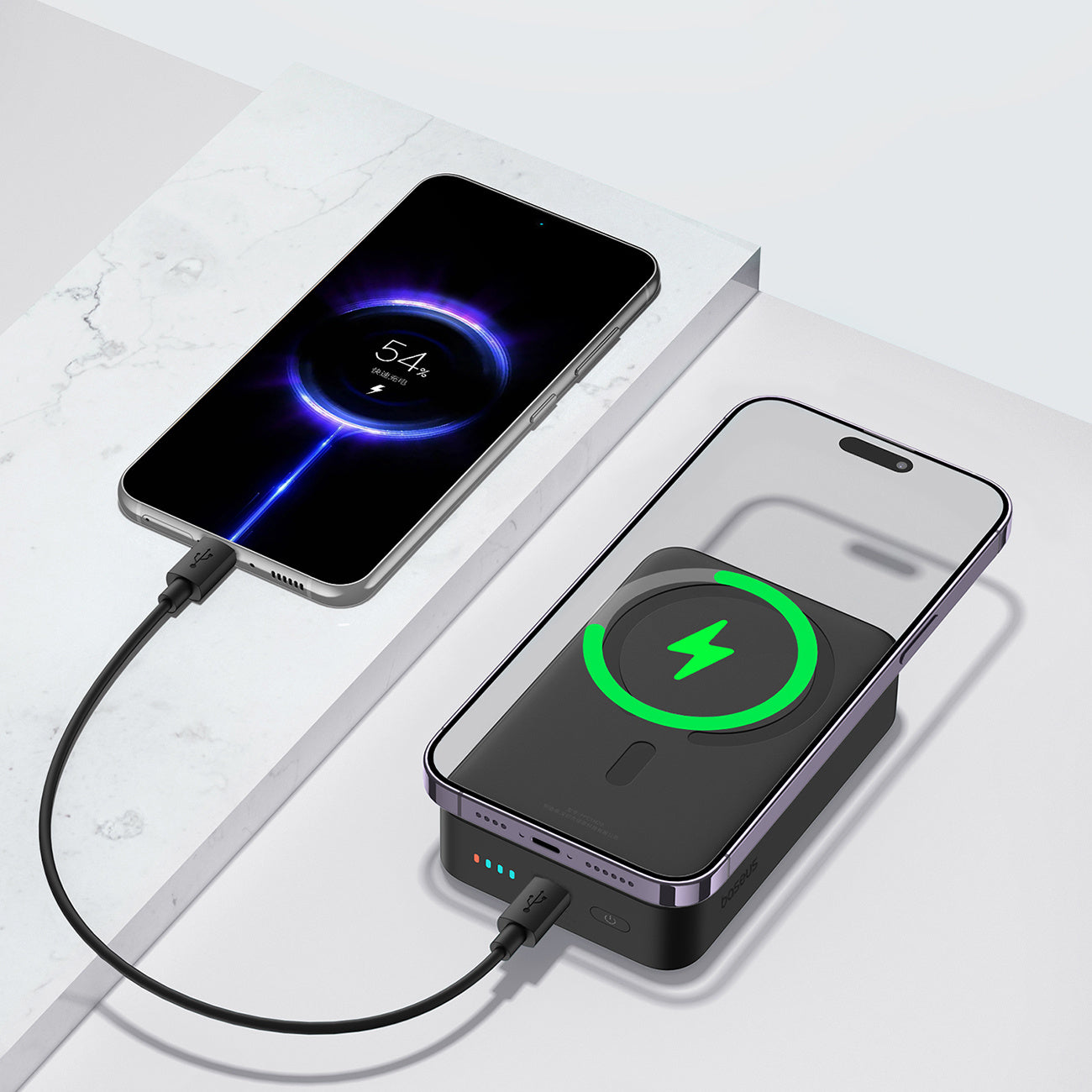 Powerbank magnetyczny Baseus EnerFill FM41 20000mAh 20W z kablem USB-C do USB-C 30cm