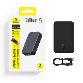 Powerbank magnetyczny Baseus EnerFill FM41 20000mAh 20W z kablem USB-C do USB-C 30cm
