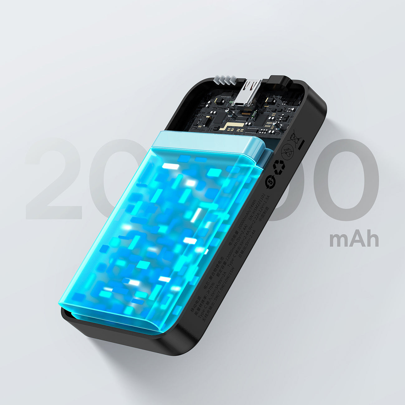 Powerbank magnetyczny Baseus EnerFill FM41 20000mAh 20W z kablem USB-C do USB-C 30cm
