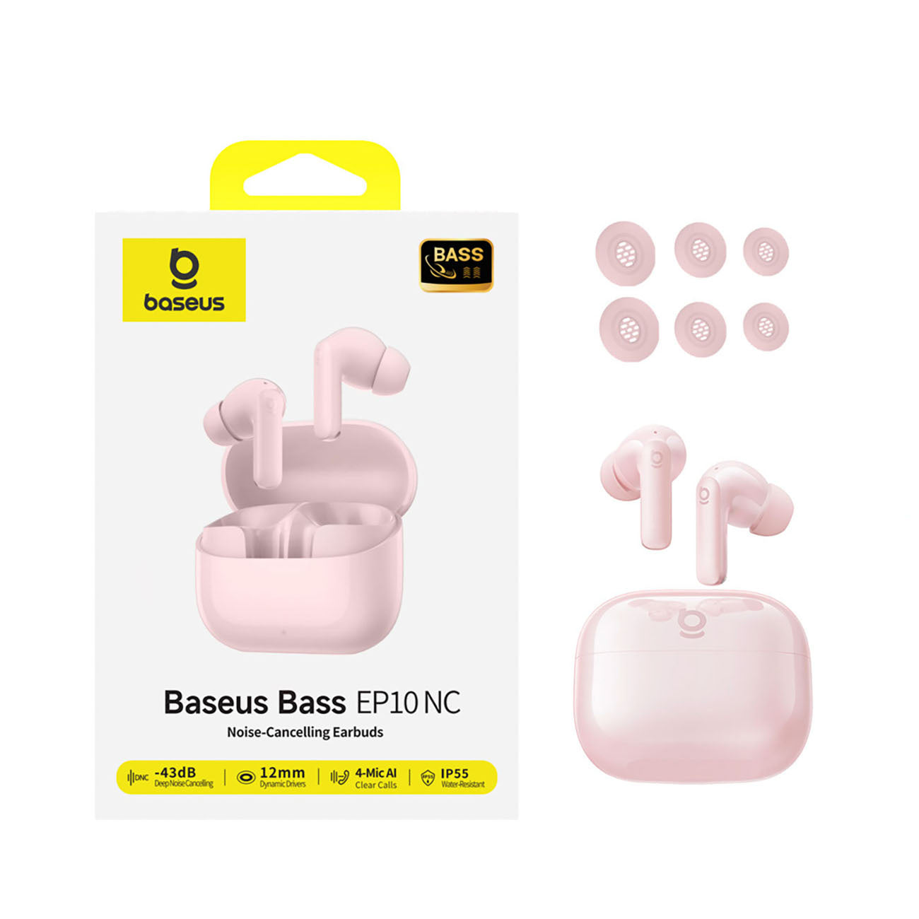 Słuchawki Baseus Bass EP10 TWS bezprzewodowe dokanałowe z ANC