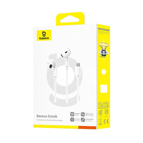 Słuchawki Baseus Encok CZ19 z USB-C przewodowe douszne