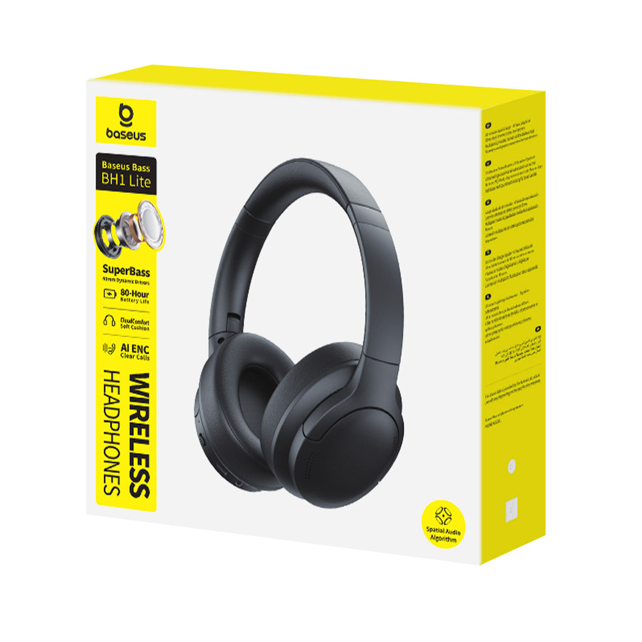 Baseus Bass BH1 Lite Słuchawki bezprzewodowe nauszne Bluetooth 6.0