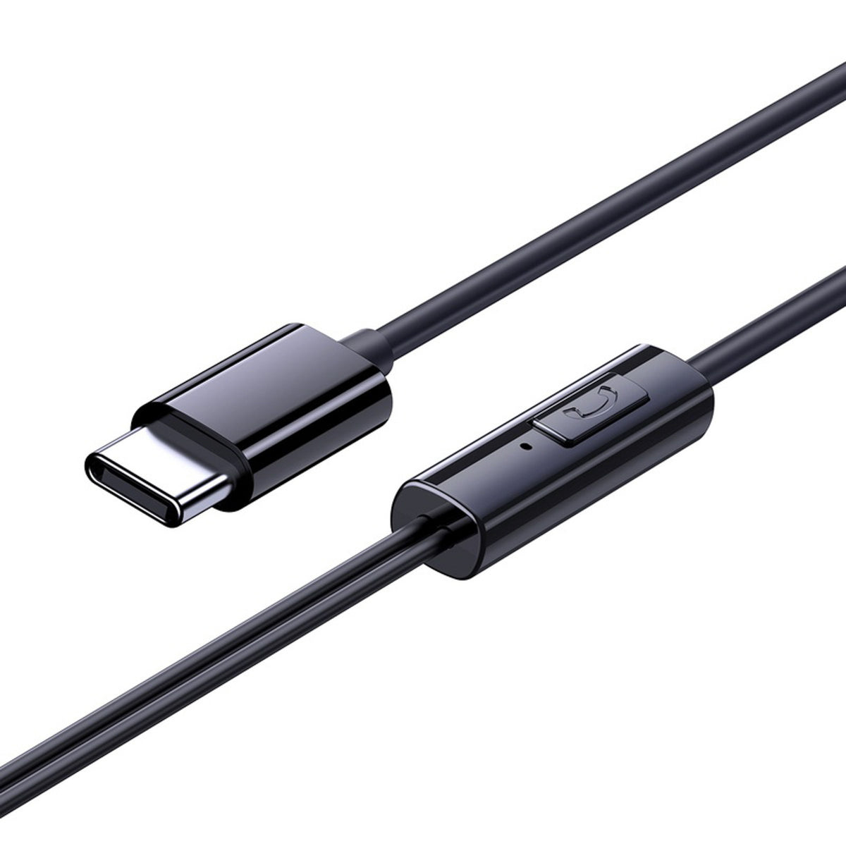 Słuchawki przewodowe Baseus Encok CZ11 dokanałowe USB-C - czarne
