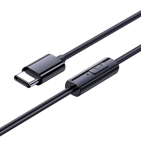 Słuchawki przewodowe Baseus Encok CZ11 dokanałowe USB-C - czarne