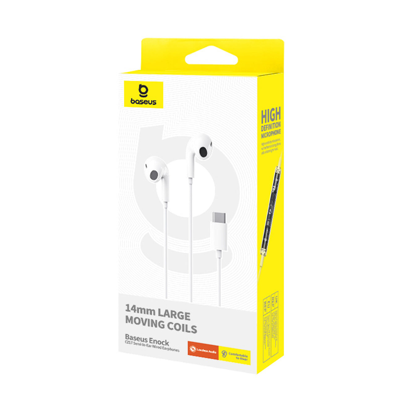 Baseus Encok CZ17 Słuchawki przewodowe douszne USB-C