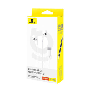 Baseus Encok CZ17 Słuchawki przewodowe douszne USB-C