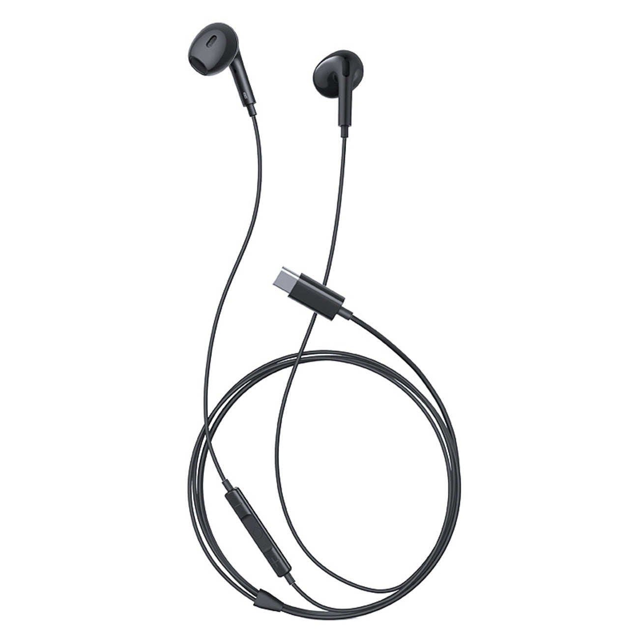 Słuchawki przewodowe Baseus Encok CZ17 douszne USB-C - czarne