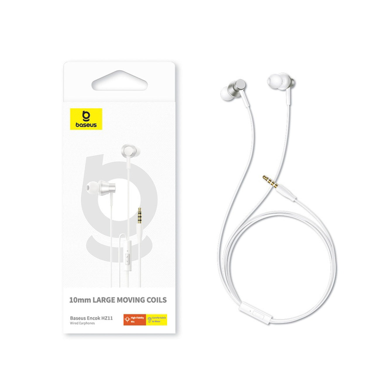 Baseus Encok HZ11 Słuchawki przewodowe dokanałowe mini jack 3,5 mm