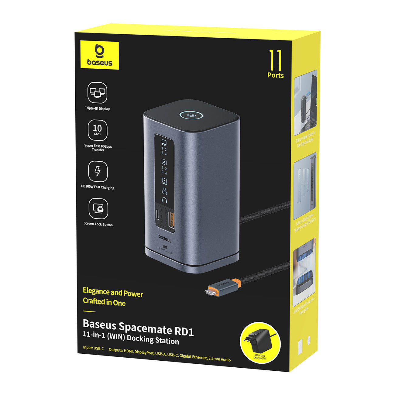 Baseus Spacemate RD1 Stacja dokująca hub 11w1 USB-C