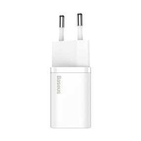 Baseus Si Szybka ładowarka sieciowa USB-C 25W 3A z kablem USB-C / USB-C 1m