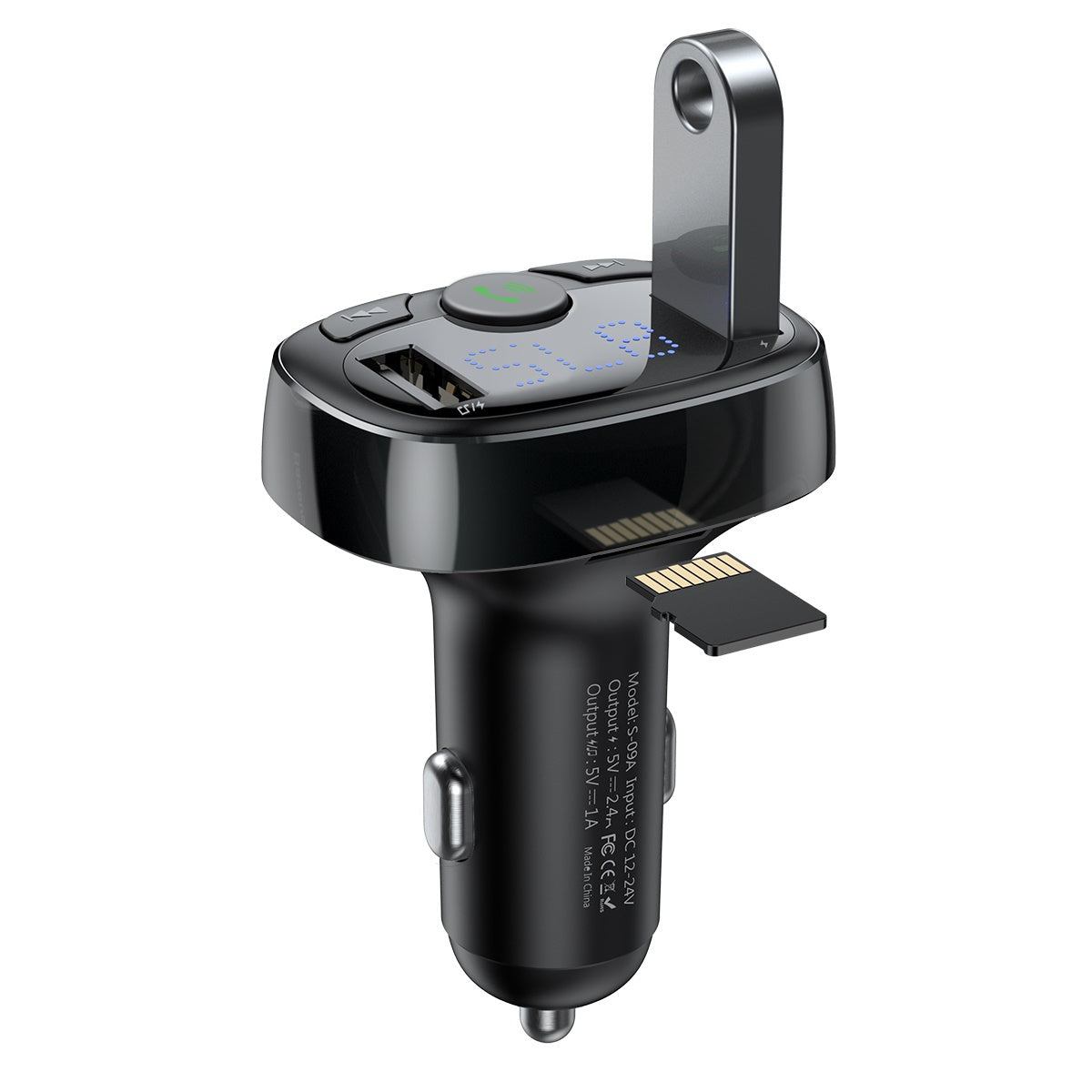 Baseus S-09A Transmiter FM Bluetooth / ładowarka samochodowa (Overseas Edition)
