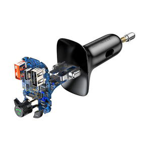 Baseus S-13 Transmiter FM Bluetooth / ładowarka samochodowa (Overseas Edition)