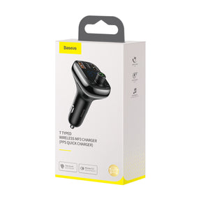 Baseus S-13 Transmiter FM Bluetooth / ładowarka samochodowa (Overseas Edition)