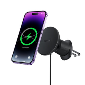 Uchwyt Baseus CW01 samochodowy na iPhone z ładowarką indukcyjną 15W na kratkę nawiewu