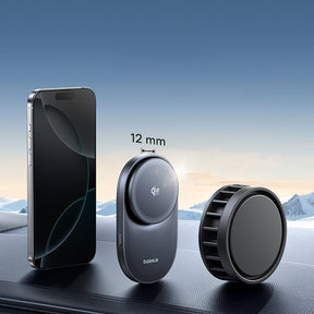Baseus PrimeTrip VC2 Pro Uchwyt magnetyczny z ładowarką Qi2.2 z wentylatorem na kratkę nawiewu
