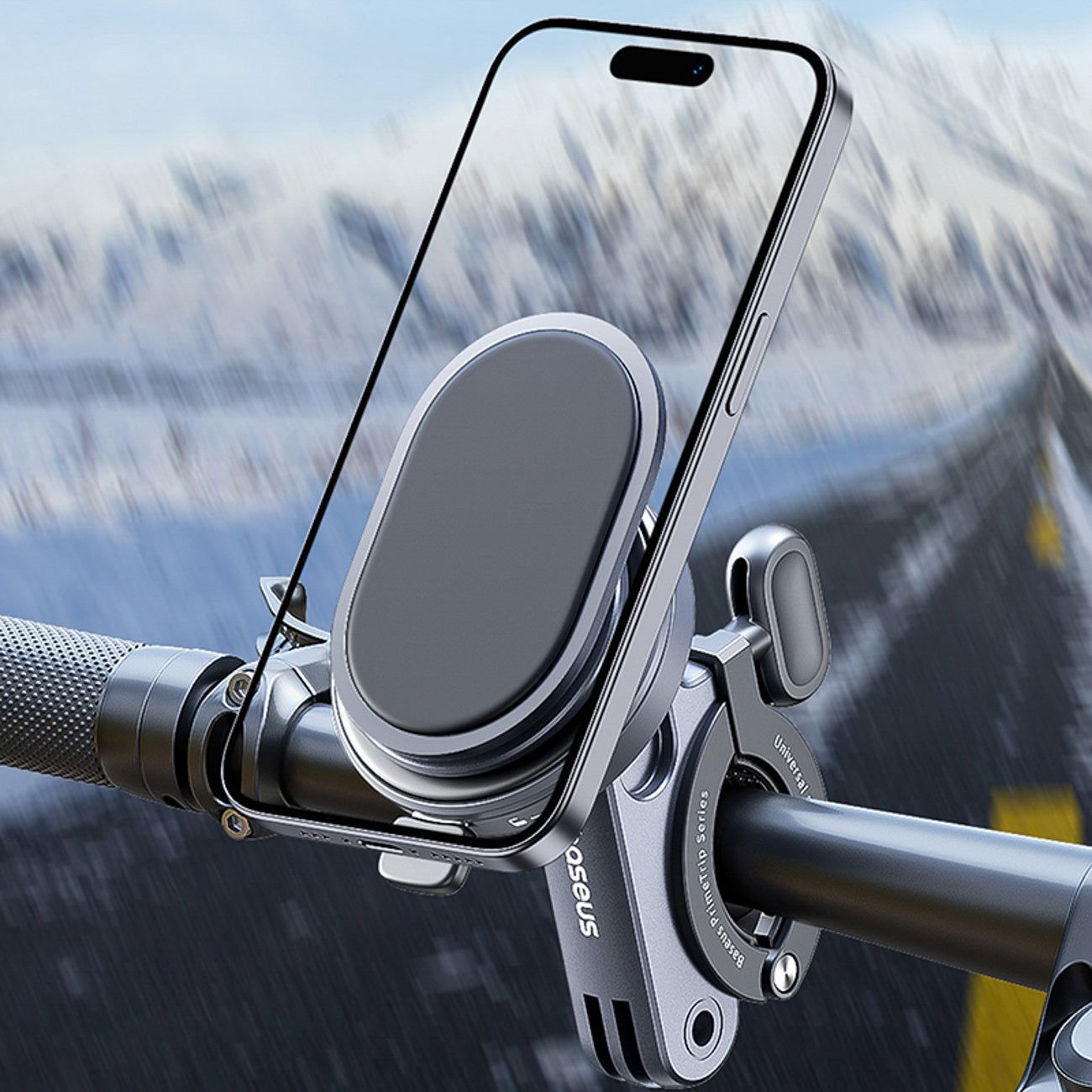 Uchwyt rowerowy Baseus PrimeTrip do smartfonów na kierownicę - czarny