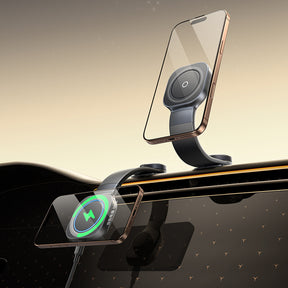 Baseus PrimeTrip C03Pro Uchwyt samochodowy na deskę rozdzielczą z ładowarką bezprzewodową kompatybilny z MagSafe