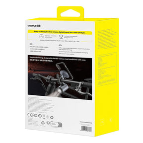 Baseus PrimeTrip Uchwyt rowerowy z lampką LED 2w1 3000mAh IP68