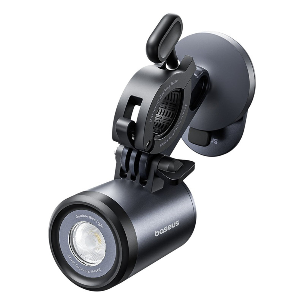 Baseus PrimeTrip Uchwyt rowerowy z lampką LED 2w1 3000mAh IP68