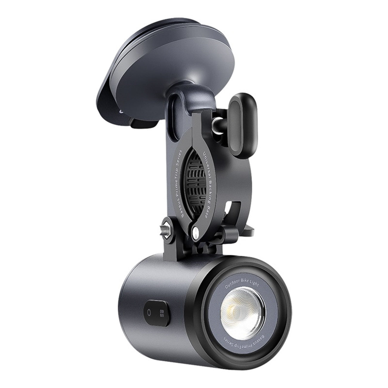 Baseus PrimeTrip Uchwyt rowerowy z lampką LED 2w1 3000mAh IP68
