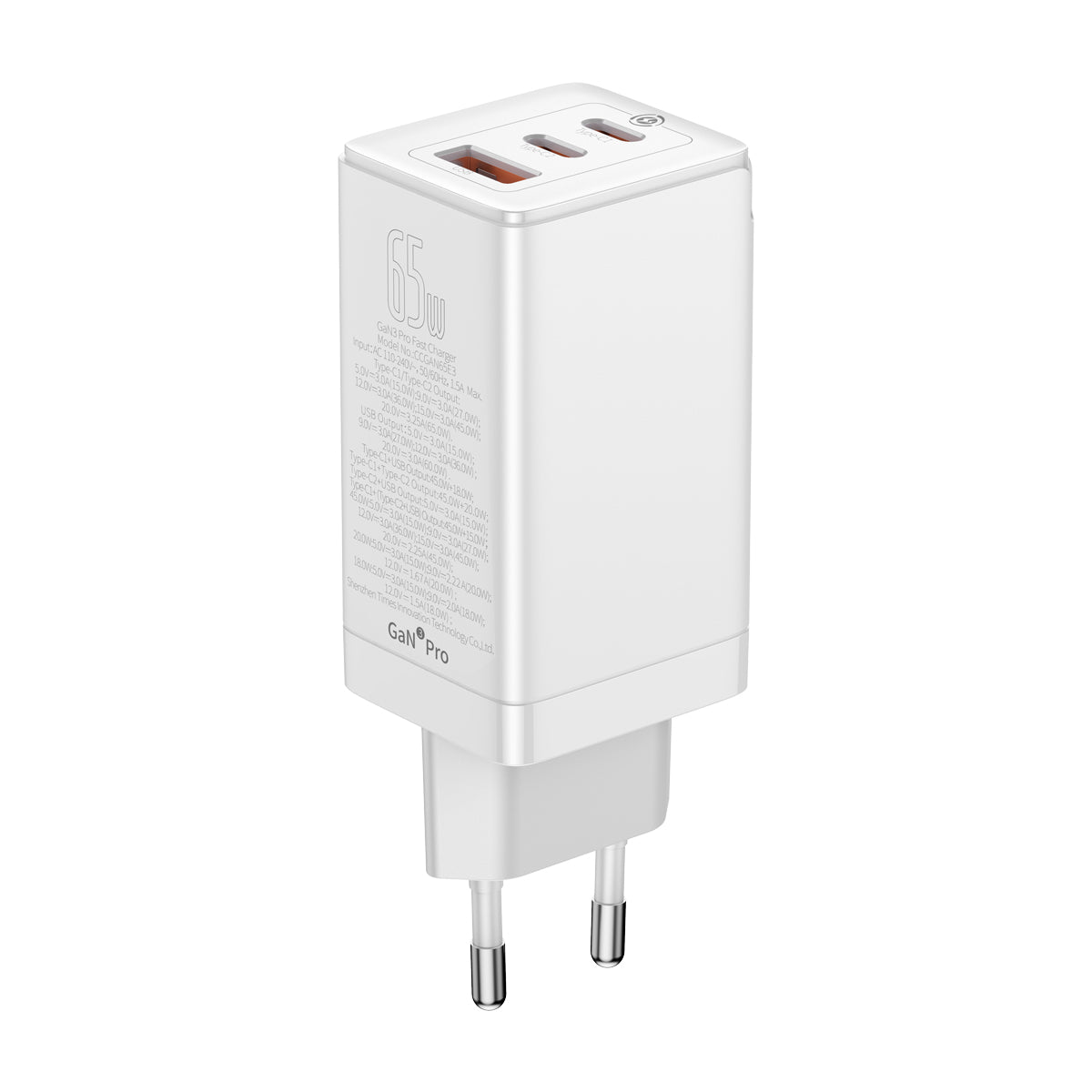 Baseus GaN 3 Pro 65W | Ładowarka USB-C Quick Charge 4.0 PD Huawei SCP 65W