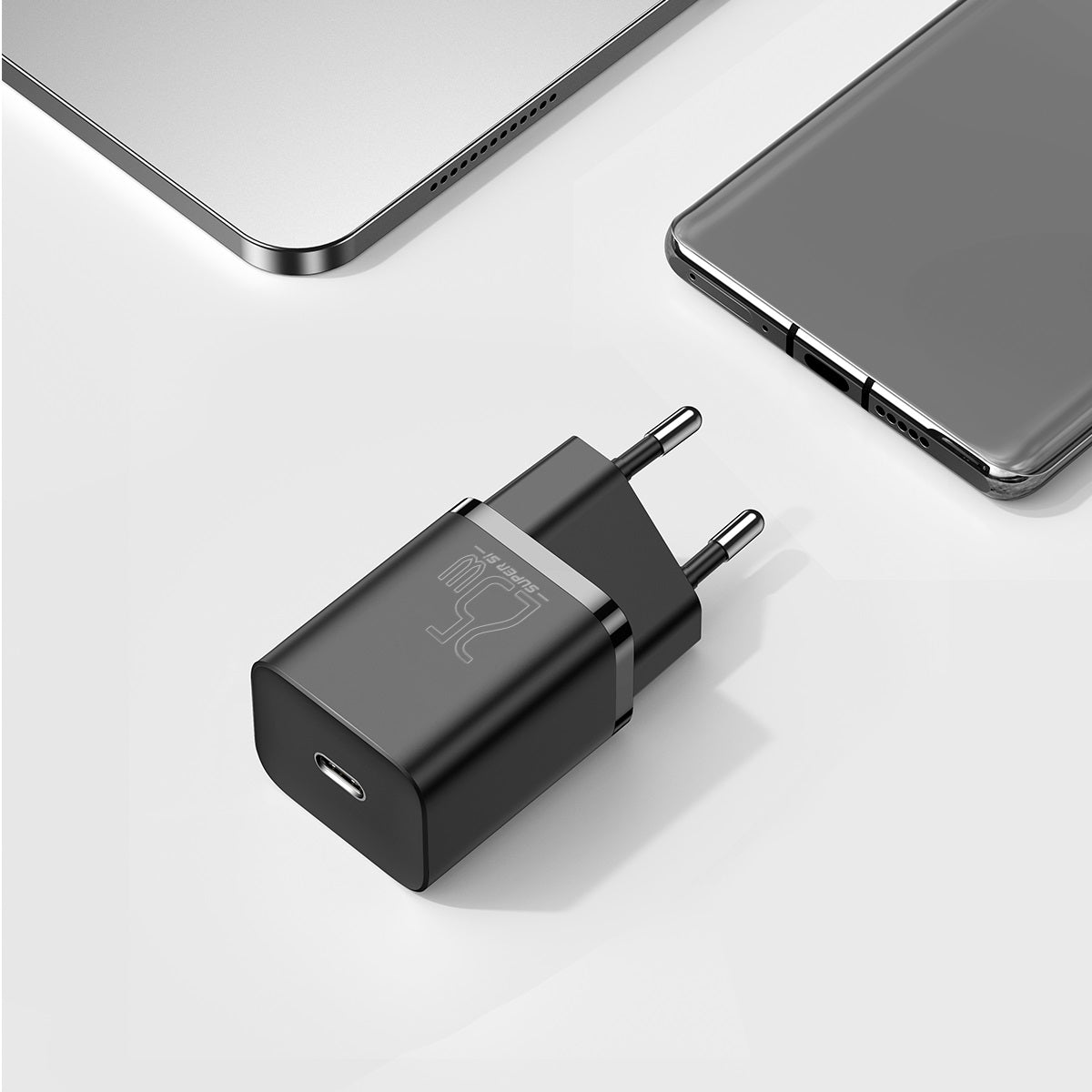 Baseus Super Si Sets | Ładowarka sieciowa + kabel USB-C Type-C 25W Quick Charge 3.0