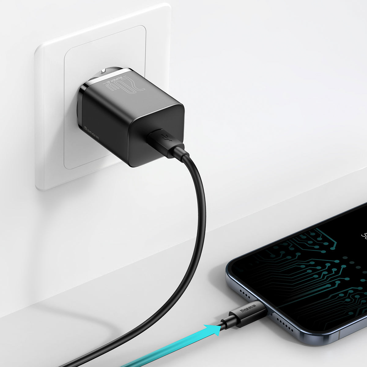 Baseus Super Si | Ładowarka USB-C Type-C 20W do iPhone 12